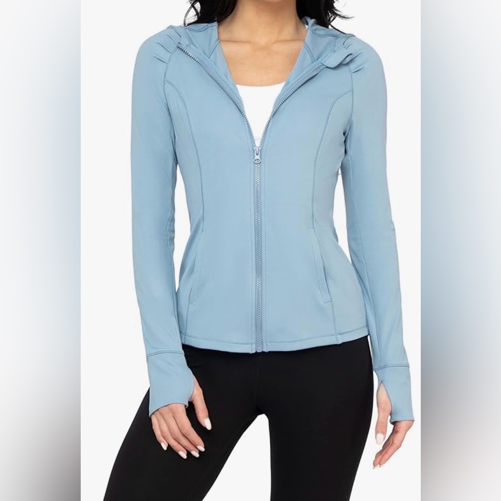 Yogalicious Sky Blue Zip-Up Hoodie